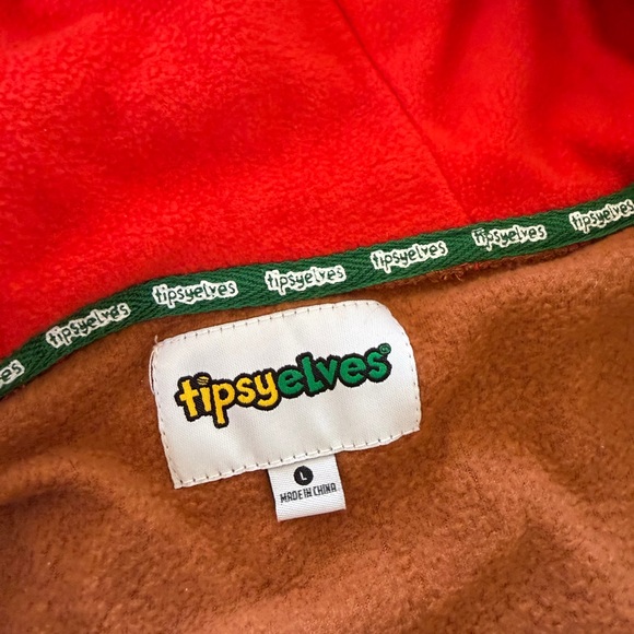 Tipsy Elves Gingerbread Mens Costume - Brown and Red - Picture 6 of 7